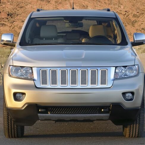APS Compatible with Jeep Grand Cherokee 2011-2013 Main Upper Stainless Steel Chrome Mesh Front Grill Grille Insert RE-J76855T in Saudi Arabia