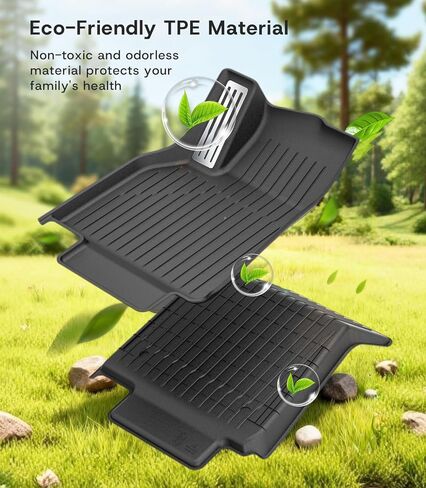 Floor Mats for Tesla Model 3 2021 2022 2023 All-Weather Custom Fit Interior Liners Waterproof Heavy Duty Floor Liners Front Real Seat Car Floor Mats Frunk Trunk Mats 6Pcs Full Set in Kuwait