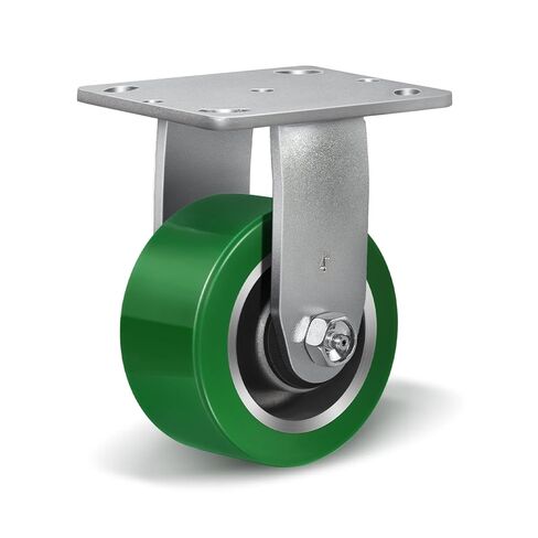 5 Inch Caster Wheels- Heavy Duty Casters, Polyurethane on Aluminum Caster Wheel with up to 1000LB Capacity- Widely Used in Tool Box, Workshop, Garage, U-Boat Platform Trucks (1 Swivel) in Kuwait