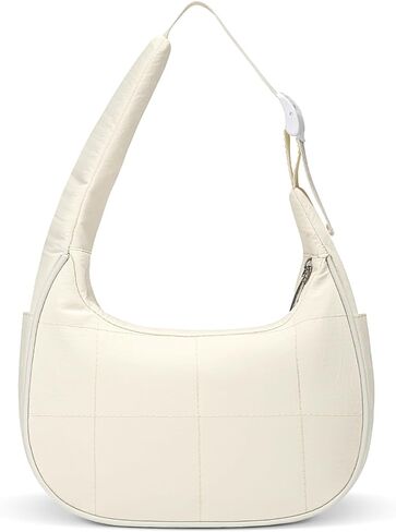 Etercycle Puffer Crescent Shoulder Bag for Women, Small Nylon Quilted Handbags Purses Y2K Cute Puffy Bags Adjustable Strap in Kuwait