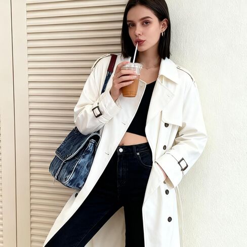 الدنيم حمل حقيبة عادية الرجعية الجمالية 2026 Crossbody جان المحافظ حقيبة يد حقيبة كتف الأزرق حقيبة ساعي من القماش للنساء in Kuwait