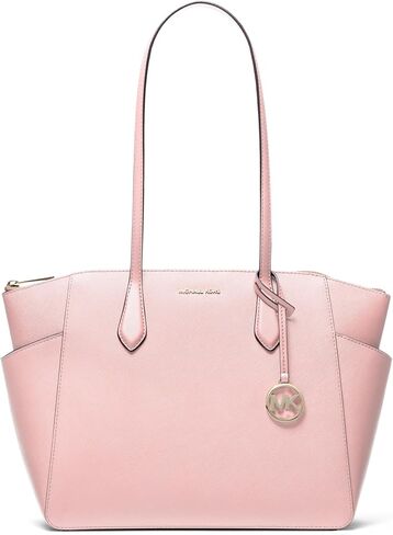 Michael Kors Marilyn Medium Top-Zip Tote Bag, Gold-Tone Hardware/Powder Blush in Saudi Arabia