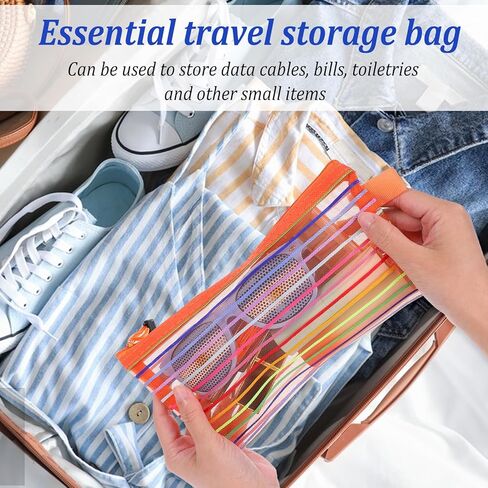 72 Pack Zipper Mesh Pouch Pencil Pouches Cases Multipurpose Storage Bag Travel Bags for Office Classroom Supplies Toiletries Cosmetic Puzzles Storage in Saudi Arabia