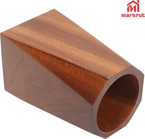 Marsrut Walnut Pencil Holder, Wooden Pen Holder Cup for Desk, Natural Wood Pen Stand for Home, Office, Bookshelf, Desktop, Makeup Brush Accessories - Cute Box/Container/Organizer (Octagonal) in Saudi Arabia