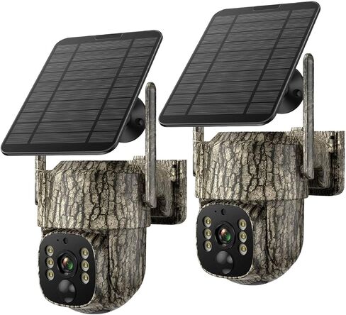 VOOPEAK Trail Camera WiFi, Starlight Night Vision Dual Lens Native 4K 60MP 30FPS Bluetooth Game Hunting Cameras with IMX458 Sensors for Wildlife Monitoring in Kuwait