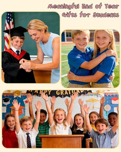 48 مجموعة من هدايا نهاية العام للطلاب - مجموعة أساور الصداقة من الصف الخامس، سوار تخرج قابل للتعديل مع بطاقات، هدايا طلاب التخرج من هدايا حفلات المدرسة للمدرسين in Kuwait