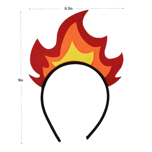 VIGUEUR Fire Crown Headpiece, Flame Headband Costume Accessory for Cosplay Party, Photo Props, Only for Adults in Kuwait