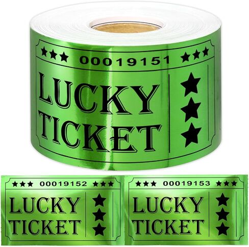 ceiba tree St. Patrick's Day Raffle Tickets Roll 300Pcs Good Luck Ticket Enter to Win Cards for Activities Events Carnivals Entry Class Reward Prizes Party in Saudi Arabia