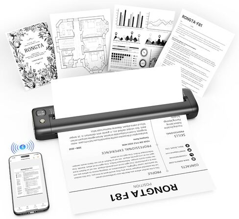 Rongta Portable Printers Wireless for Travel with 200 Sheets Thermal Paper 8.5x11 Inches in Kuwait