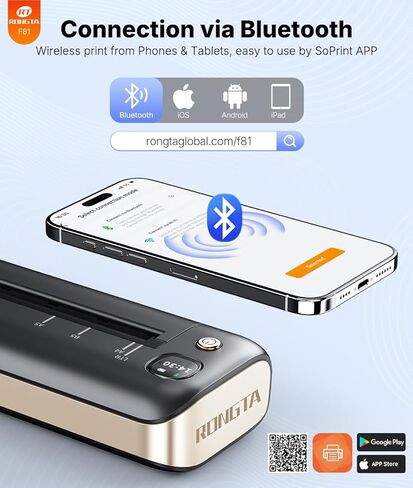 Rongta Portable Printers Wireless for Travel with 200 Sheets Thermal Paper 8.5x11 Inches in Kuwait