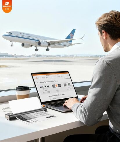 Rongta Portable Printers Wireless for Travel with 200 Sheets Thermal Paper 8.5x11 Inches in Kuwait