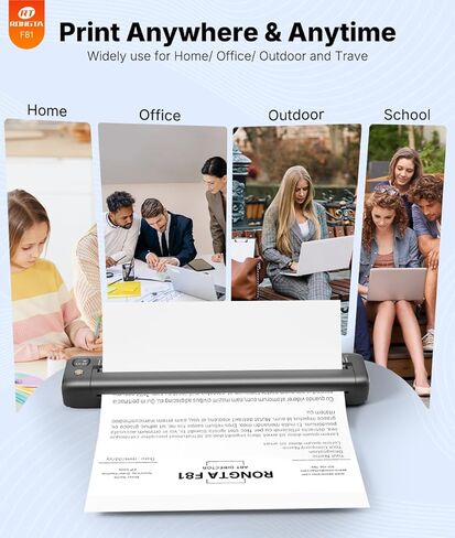 Rongta Portable Printers Wireless for Travel with 200 Sheets Thermal Paper 8.5x11 Inches in Kuwait