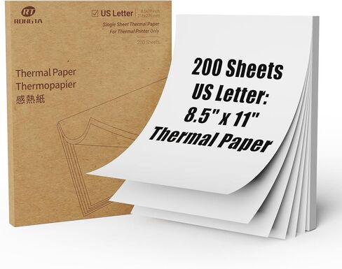 Rongta Portable Printers Wireless for Travel with 200 Sheets Thermal Paper 8.5x11 Inches in Kuwait