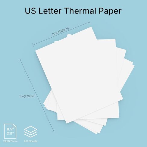 Rongta Portable Printers Wireless for Travel with 200 Sheets Thermal Paper 8.5x11 Inches in Kuwait