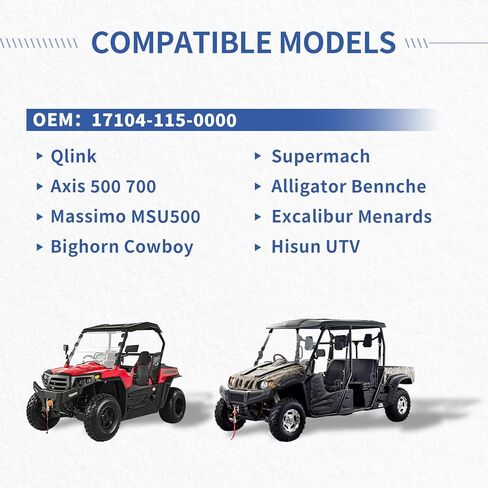 Air Filter for Hisun UTV 500 700 Axis 500 700 Massimo MSU 500 700 Coleman UT500 UT700 Bennche 500 700 Bighorn Cowboy Qlink Replace 17160-055-0000 17104-115-0000 in Kuwait