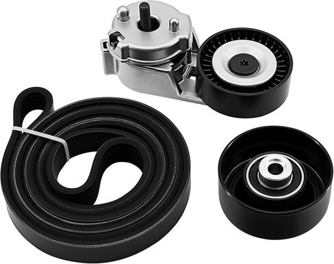90K-38163 Serpentine Belt Drive Component Kit Fit for Jeep Grand Cherokee 1999-2004, Wrangler 2000-2006 L6 4.0L, Replace 419-016 6PK2240 38043 12563097 in Saudi Arabia