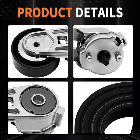 90K-38163 Serpentine Belt Drive Component Kit Fit for Jeep Grand Cherokee 1999-2004, Wrangler 2000-2006 L6 4.0L, Replace 419-016 6PK2240 38043 12563097 in Saudi Arabia