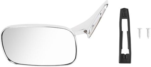 HECASA Outside Door Mirrors Compatible with 68-72 Chevrolet Chevy Chevelle & Nova & El Camino & 68-69 Camaro & 68-70 Impala & 70-72 Station Wagon, Steel Glass Silvery Mirrors Left Driver Side in Saudi Arabia