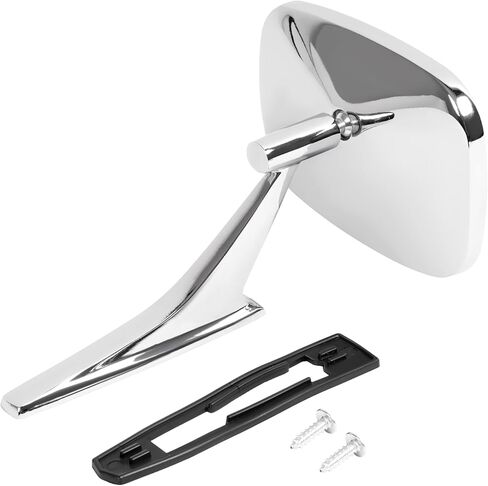 HECASA Outside Door Mirrors Compatible with 68-72 Chevrolet Chevy Chevelle & Nova & El Camino & 68-69 Camaro & 68-70 Impala & 70-72 Station Wagon, Steel Glass Silvery Mirrors Left Driver Side in Saudi Arabia