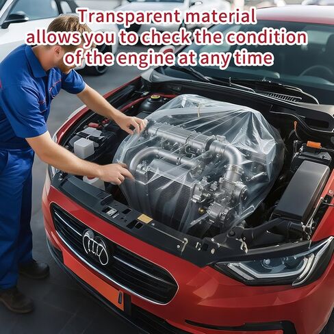 Plus tard 39.4 x 47.2 Inch Heavy-Duty Plastic Engine Storage Bag 10 Pcs, Plastic Extra Thick Engine Dust Cover for Engine Packaging and Storage in Kuwait