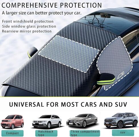 Windshield Cover for Ice and Snow for Chevy Silverado 2019-2025 2026, Car Snow Cover, All Weather Waterproof Sunshade Snow Cover with Side Mirrors Cover in Saudi Arabia