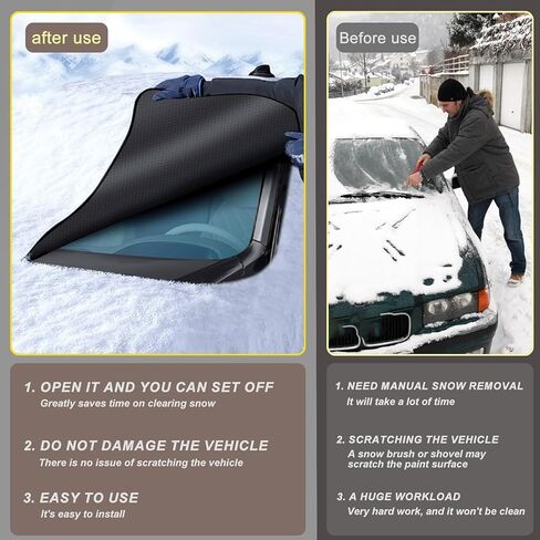 Windshield Cover for Ice and Snow for Chevy Silverado 2019-2025 2026, Car Snow Cover, All Weather Waterproof Sunshade Snow Cover with Side Mirrors Cover in Saudi Arabia