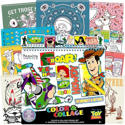 Fashion Angels Disney Stitch Color & Collage Design Set - 15 Colorable Lilo and Stitch Posters - Add Your Own Designs with 7 Included Sticker Sheets - Ages 8 and Up in Saudi Arabia