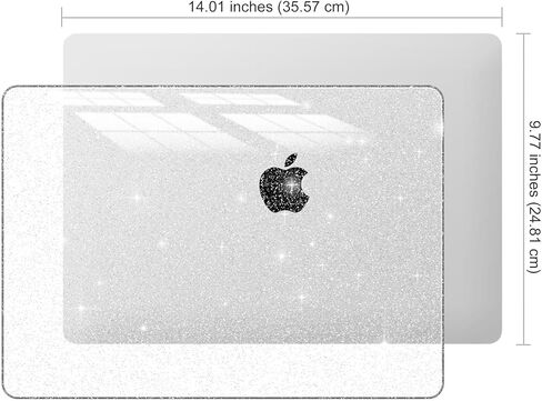 UESWILL for MacBook Pro 16 inch Case M5 M4 M3 M2 M1 A3429 A3428 A3403 A3186 A2991 A2780 A2485 (2021-2026 Release), Glossy Sparkling Hard Shell Cover + Microfiber Cloth, Glitter Clear in Kuwait