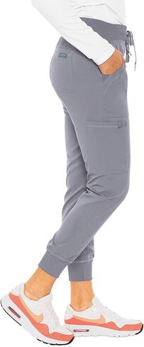 Med Couture Scrub Pants for Women Jogger Pant with 5 Pockets, Lightweight, Ultra Soft, 2-Way Stretch Fabric - MC7710, M, Cloud in Saudi Arabia
