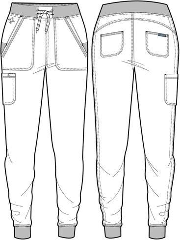 Med Couture Scrub Pants for Women Jogger Pant with 5 Pockets, Lightweight, Ultra Soft, 2-Way Stretch Fabric - MC7710, M, Cloud in Saudi Arabia