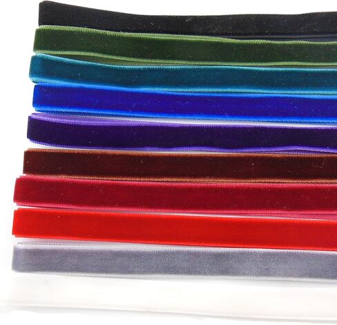 20pcs 3/8'' Mix Color Velvet Chokers Vintage Necklace for Women With Extension (XL-1016) in Kuwait