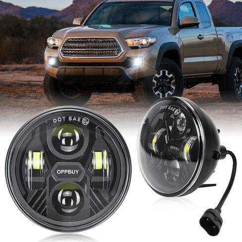 4.7" LED Fog Light Compatible with Tacoma 2005-2011,2004-2006 Solara,2008-2015 Sequoia,2007-2013 Tundra,80W 6500K Waterproof Plug&Play Driving Fog Light Replacement Assembly Kit-2 Year Warranty in Kuwait