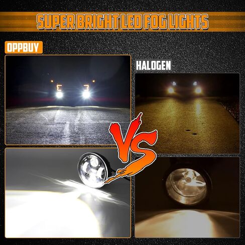 4.7" LED Fog Light Compatible with Tacoma 2005-2011,2004-2006 Solara,2008-2015 Sequoia,2007-2013 Tundra,80W 6500K Waterproof Plug&Play Driving Fog Light Replacement Assembly Kit-2 Year Warranty in Kuwait