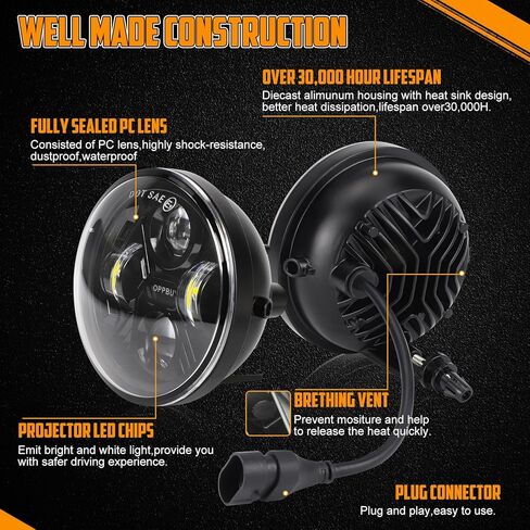 4.7" LED Fog Light Compatible with Tacoma 2005-2011,2004-2006 Solara,2008-2015 Sequoia,2007-2013 Tundra,80W 6500K Waterproof Plug&Play Driving Fog Light Replacement Assembly Kit-2 Year Warranty in Kuwait