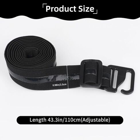 PineHaven 3 Pack Shirt Stay Belts for Men,Adjustable Non-Slip Elastic Shirt Holders Keep Shirts Tucked In Men Women Tuck-It Style Shirts Lock (Black) in Kuwait