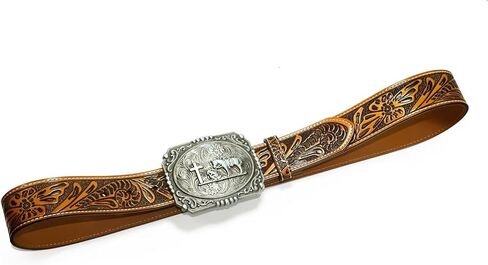 Moranse Belts With Religion Cross Kneeling Prayer Western Cowboy Buckle,Genuine Leather,Classic Retro Designs in Saudi Arabia