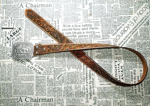 Moranse Belts With Religion Cross Kneeling Prayer Western Cowboy Buckle,Genuine Leather,Classic Retro Designs in Saudi Arabia