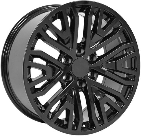 OE Wheels CV37 20 Inch Rims and Tires Fit Sierra 1500 Style 6x139.7 20x9 Gloss Black - Hollander 5906 - TS-37 AT 275/55-20 (Set of 4) in Saudi Arabia