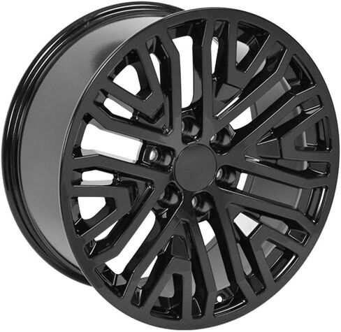 OE Wheels CV37 20 Inch Rims and Tires Fit Sierra 1500 Style 6x139.7 20x9 Gloss Black - Hollander 5906 - TS-37 AT 275/55-20 (Set of 4) in Saudi Arabia