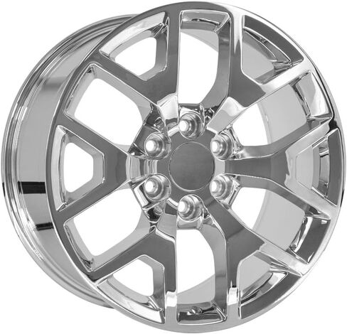 OE Wheels CV92 20 Inch Rims and Tires Fit Sierra 1500 Honeycomb Style 6x139.7 20x9 Chrome - Hollander 5656 - TS-37 AT 275/55-20 (Set of 4) in Saudi Arabia