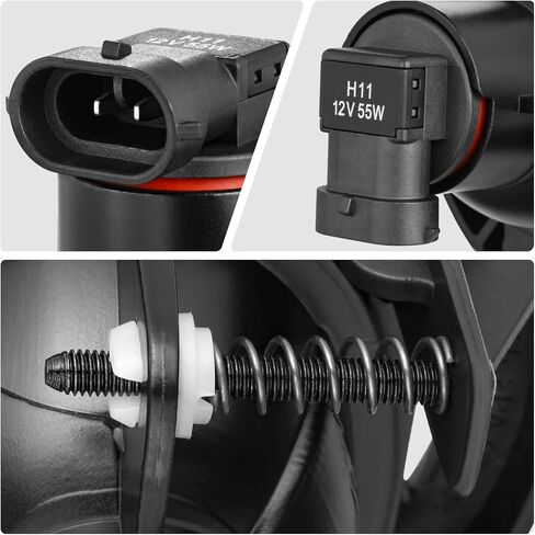 DNA MOTORING Pair of Fog light Lamps Compatible with Chrysler 200 300/Pacifica11-20,Avenger/Challenger/Charger/Dart/Durango/Grand Caravan 11-23,Compass/Grand Cherokee/Patriot 14-22,FL-ZTL-388-CH in Saudi Arabia