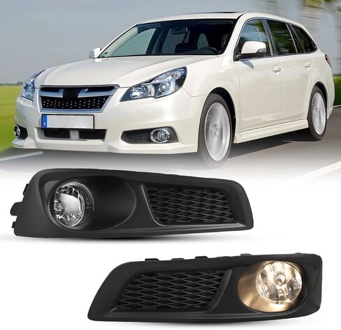 مجموعة مصابيح الضباب CPW مناسبة لـ 2010 2011 2012 Subaru Legacy، استبدال مصابيح الضباب لجهاز العرض للسائق والركاب مع حزام الأسلاك + مجموعة المفاتيح (عدسة شفافة للإسكان الأسود) in Saudi Arabia