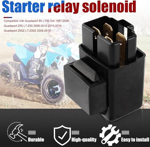 LT80 Starter Relay Solenoid Compatible with Suzuki Quadsport 80 LT Z50 LTZ50 Z50Z LTZ50Z Kawasaki KFX80 KSF80 27010S016 3180040B00 3180040B01 27010-S016 31800-40B00 in Saudi Arabia