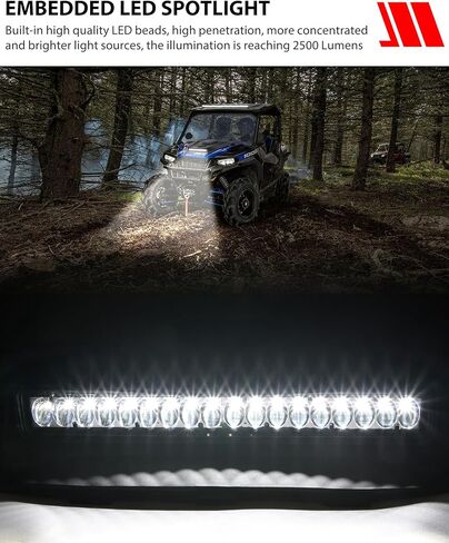 مغرفة غطاء محرك السيارة الرياضية SAUTVS مع ضوء كشاف LED لـ Polaris General 1000/XP 1000 16-21، مغرفة غطاء محرك السيارة مع مجموعة إضاءة مساعدة LED لملحقات Polaris General 1000/4 1000/ XP 1000/ XP 4 1000 2016-2021 in Saudi Arabia