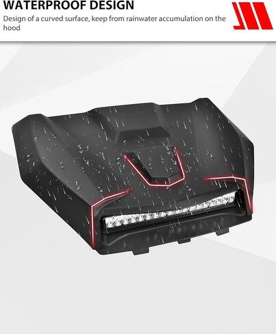 مغرفة غطاء محرك السيارة الرياضية SAUTVS مع ضوء كشاف LED لـ Polaris General 1000/XP 1000 16-21، مغرفة غطاء محرك السيارة مع مجموعة إضاءة مساعدة LED لملحقات Polaris General 1000/4 1000/ XP 1000/ XP 4 1000 2016-2021 in Saudi Arabia