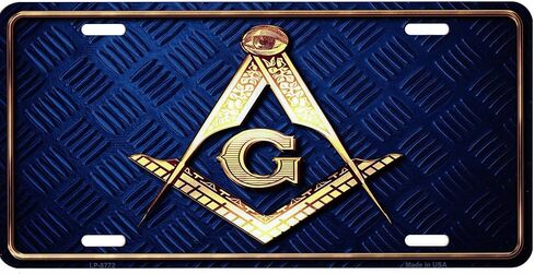 Freemasonry Novelty Metal License Plate Tag LP-8772 in Saudi Arabia