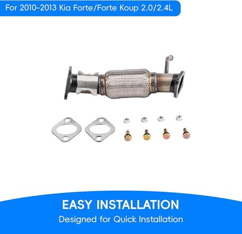 ماسورة عادم مرنة من الفولاذ المقاوم للصدأ مناسبة لـ 2010-2013 Kia Forte 2.0L,2.4L 2010-2013 Kia Forte Koup 2.0L,2.4L 52548 in Kuwait
