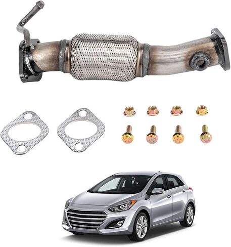 ماسورة عادم مرنة من الفولاذ المقاوم للصدأ مناسبة لـ 2010-2013 Kia Forte 2.0L,2.4L 2010-2013 Kia Forte Koup 2.0L,2.4L 52548 in Kuwait