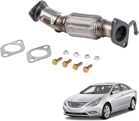 ماسورة عادم مرنة من الفولاذ المقاوم للصدأ مناسبة لـ 2010-2013 Kia Forte 2.0L,2.4L 2010-2013 Kia Forte Koup 2.0L,2.4L 52548 in Kuwait