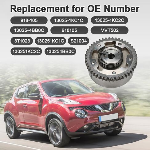 توقيت الصمام المتغير للمحرك (VVT) ضرس متوافق مع Nissan Juke 2011-2017 استبدال ترس عمود الحدبات فيزر لـ 918-105 13025-1KC1C 13025-1KC2C 13025-4BB0C 918105 VVT502 in Kuwait